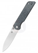 QSP Knife Parrot, Satin D2 Blade, Denim Micarta Handle QS102-F
